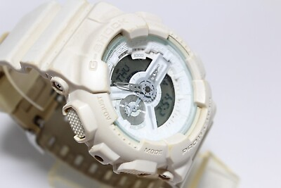 #ad CASIO vintage GA 110BC white black G Shock Watch $250.00