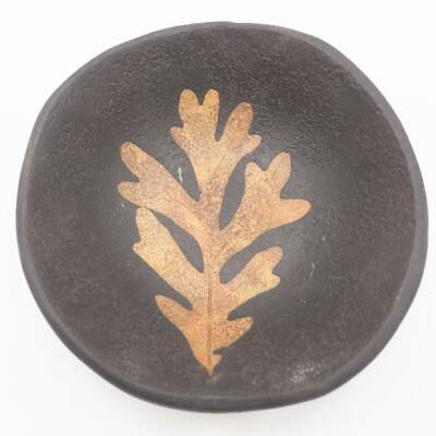 #ad Handmade Stoneware Ceramic Bowl Plate Art Leaf Imprint $45.49