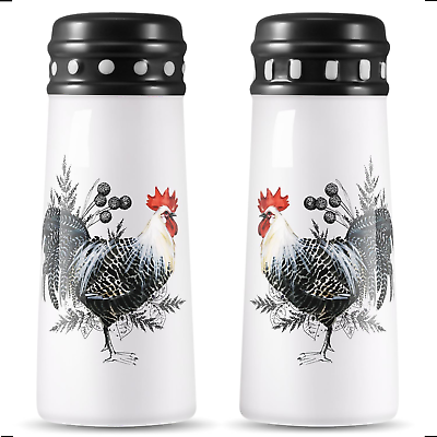 #ad Rooster Salt and Pepper Shakers Rooster Kitchen Decor Farmhouse Cute Salt Pep $23.74