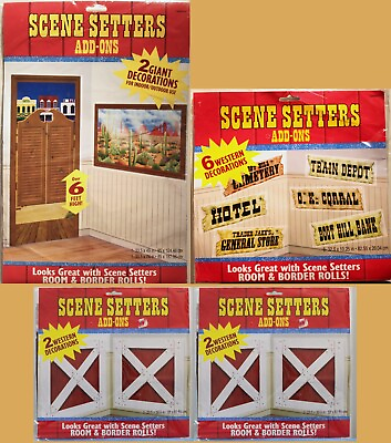 #ad 10 PIECE WESTERN WALL DECOR SET Southwest Wild Saloon Door Birthday Adult $26.95