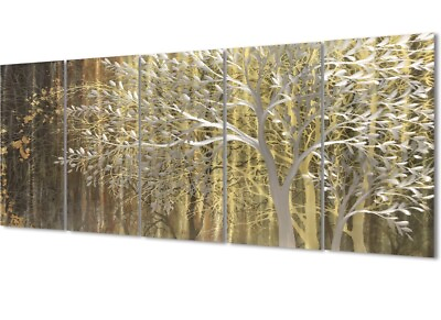 #ad Richspace Arts Gold Metal Tree Wall Decor Large Modern Nature Landscape Wall Art $95.00