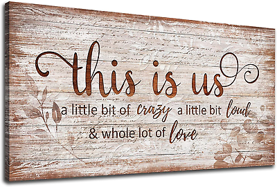 #ad Wall Art This Is Us Vintage Canvas Pictures Motivational Quotes Wall Decor Inspi $66.39