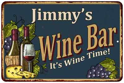 #ad Jimmy#x27;s Wine Bar Personalized Green Sign Rustic Decor 108120055306 $71.95