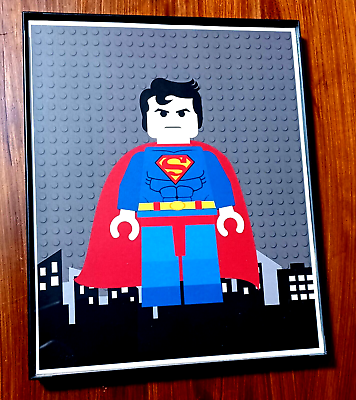 #ad Lego Superman Wall Art Framed Prints 8#x27; x 10quot; $12.00