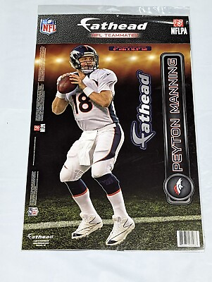 #ad Peyton Manning Fathead Stickers Decals Denver Broncos 6quot; x 16.5quot; NEW $16.16