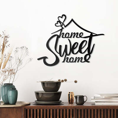 #ad #ad Decorative 3 D Wall Art Black Home Sweet Home Metal Cutout Sign Wall Decor $33.99