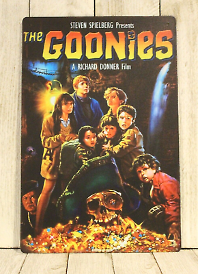 #ad The Goonies Movie Poster Tin Metal Sign Vintage Ad Rustic Look XZ $10.97