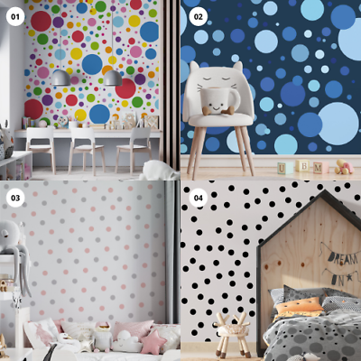 #ad Dalmatian Spots Circle Dots Kids Wall Art Stickers Decal Bedroom Nursery Decor $16.95