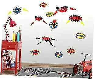 #ad Boys Room Wall Decals Decor Stickers Teenager Decorations for Bedroom Superhero $25.62