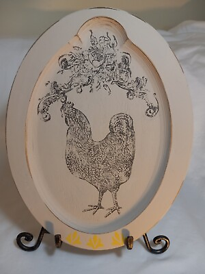 #ad Rooster Kitchen Wood Plaque Farmhouse Rustic Primitive Chicken $15.00