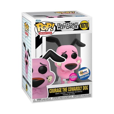 #ad Flocked COURAGE THE COWARDLY DOG Gemini Exclusive Cartoon Network Funko Pop $17.95