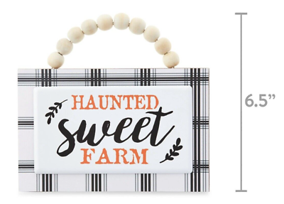 #ad #ad Haunted Sweet Farm Sign Halloween Farmhouse Coffee Kitchen Decor New $8.00