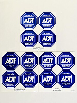 #ad Security Stickers ADT Security Authentic Security Decals Window Stickers 12 P $18.00