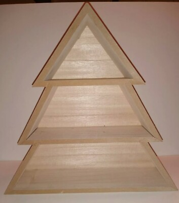 #ad TARGET BULLSEYE PLAYGROUND BP CHRISTMAS TREE SHELF Wooden 12” NEW $11.98