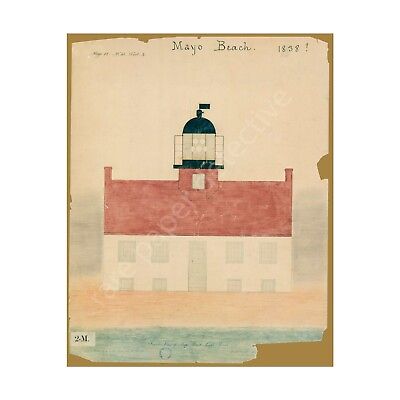 #ad Lighthouse Print Antique Architectural Nautical Drawing Wall Art Décor 8quot;x10quot; $14.00