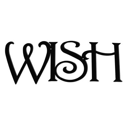 #ad Wrought Iron Wall Art WISH 14quot; Made in USA $34.99