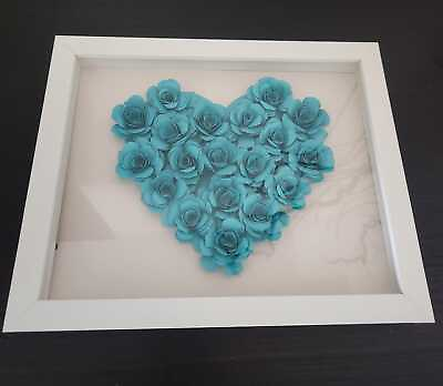 #ad 3D Wall Hanging Roses Frame Art Artificial Flowers for Valentines Day Gift Red $52.50