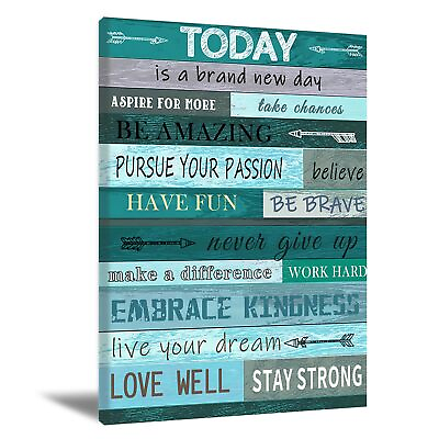 #ad #ad Inspirational Wall Art Teal Wall Art for Office Affirmation Wall Decor Motiva... $26.83