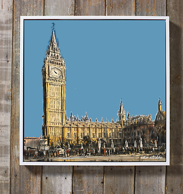 #ad Original Adie Aitchde canvas of Big Ben large wall art signed by Adie $250.00