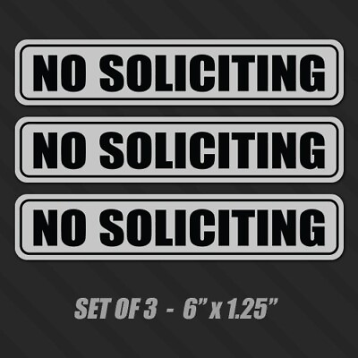 #ad No Soliciting sticker decal window store label vinyl business no knocking door $3.99