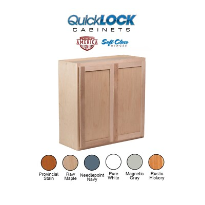 #ad Quicklock RTA Ready to Assemble  Double Door Wall Kitchen Cabinets $258.99