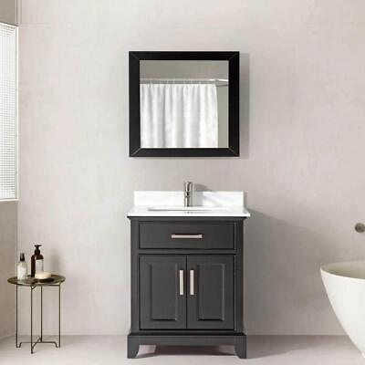 #ad Vanity Art Bath Vanity 30quot; 2 Door Dovetail Drawer Soft Close w Mirror Espresso $781.24