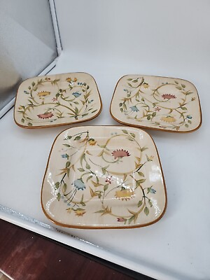 #ad Target Home Simplicity Floral Square Lunch Salad Plates 8.5quot; Set of 3 $19.99