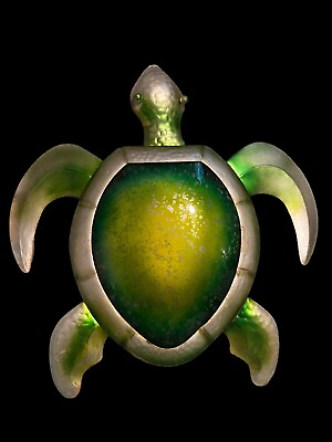 #ad VTG Look Sea Turtle Wall Art Decor Metal Sculpture Large In Out Door $20.97