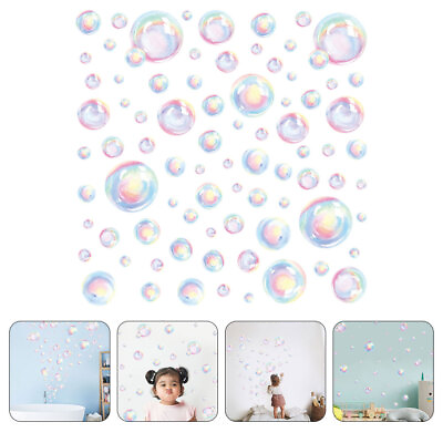 #ad Bubbles Bathroom Wall Art DIY Sticker Set $10.99