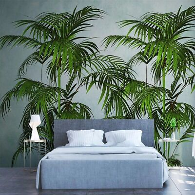 #ad Green Banana Leaf Tropical Plant Custom Size Mural Home Decor Wallpaper Tapety $21.85