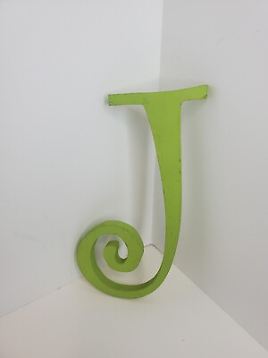 #ad Medium “J” Green Single Letter Wall Decoration Letters Words Wall Hanging 7.75quot; $4.99