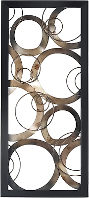 #ad Modern Wall Decor for Living Room 32 X 14 Inch Large Metal Wall Art Sculptures $55.93