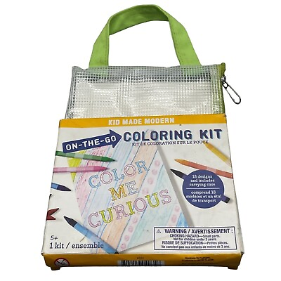 #ad Kid Made Modern On the Go Coloring Kit includes storage bag coloring book READ $9.00