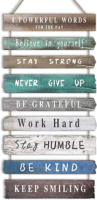 #ad #ad Inspirational Wall Art Decor for Office Wooden Rustic Hanging $30.99