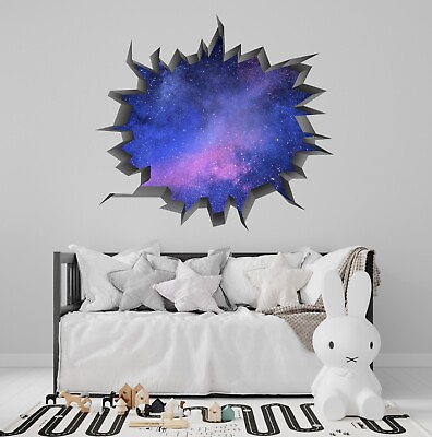 #ad Galaxy Hole Wall Decal Large Space Sticker Vinyl Décor Kids Room Nursery BA009 $36.99