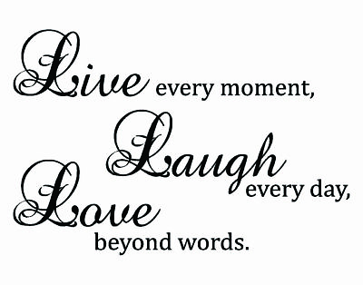 #ad Live Love Laugh Inspirational Quote Living Room Bedroom Wall Vinyl Decor Sticker $18.99
