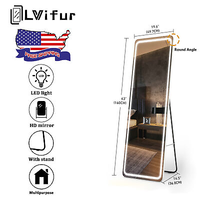 FULL LENGTH MIRROR FLOOR MIRROR WALL MIRROR Floor Mounted Mirror with Dimming $128.99