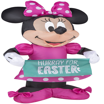 #ad #ad 1.5 Ft Minnie Mouse Easter Inflatable Indoor Decorations For The Home Clearance $26.99