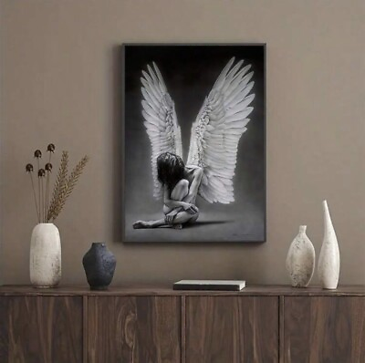 #ad Canvas Wall Art Angel Girl Painting Poster Home Decor $20.00