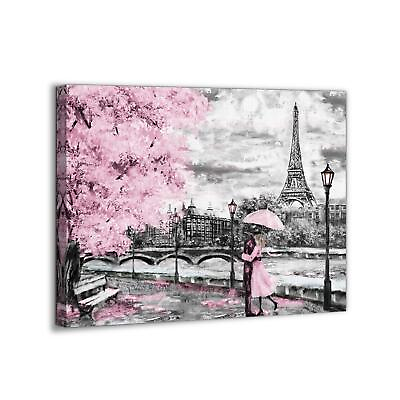 #ad Paris Decor for Bedroom Canvas Wall Art Pink Theme Girls Room Wall Decor Blac... $21.97
