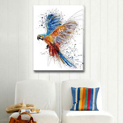 #ad Parrot Stretched Canvas Print Framed Bird Animal Wall Art Decor DIY Hanging AM85 AU $429.99