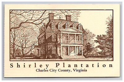 #ad Shirley Plantation Charles City County Virginia Historical Home Sketch Oldest $9.99