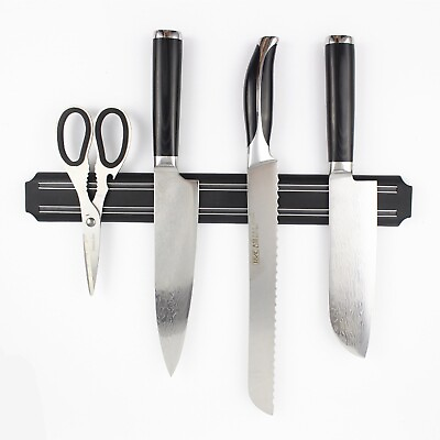 #ad Black Plastic Magnetic Knife Holder Wall Mounted Knife Holder for Kitchen $6.62