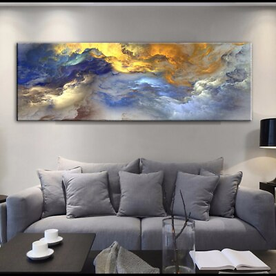 #ad Golden Color Wall Art Canvas Prints Abstract Canvas Painting Home Decor Posters $33.95