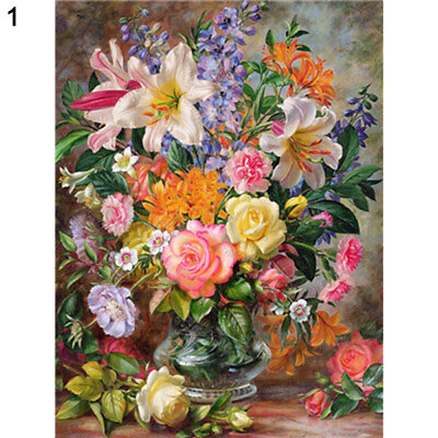 #ad #ad Flowers Painting by Numbers Pictures Post Wall Art DIY Craft Home Decoration 12 $12.80