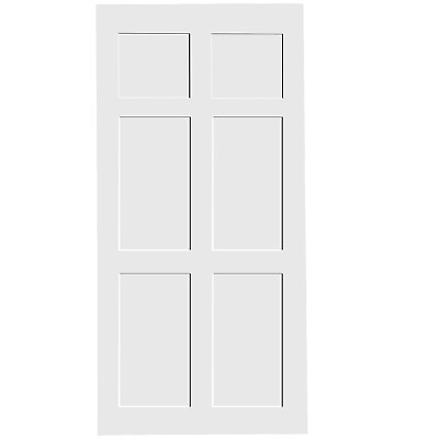 #ad #ad CRAZY ELF 30x80 Six Panel Primed Door Slab DIY Modern Interior Barn Door $286.23