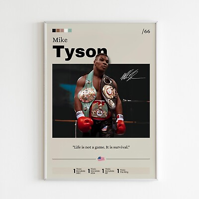 #ad Mike Tyson poster Box print fan gift Tyson print art Sport Home Decor $26.91