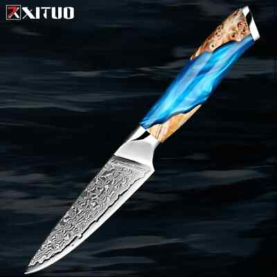 #ad Damascus Steel 7.5 inch Small Kitchen Knife Razor Sharp Fruit Knife VG10 Steel $29.30