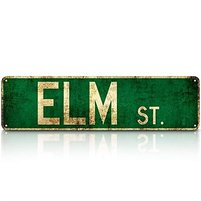 #ad #ad Elm Street Sign Vintage Decor 16 x 4quot; Nightmare on Elm Street Country Rustic $20.51