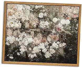 #ad Framed Canvas Wall Art for Living Room Bedroom DecorVintage Moody Floral Art $23.84